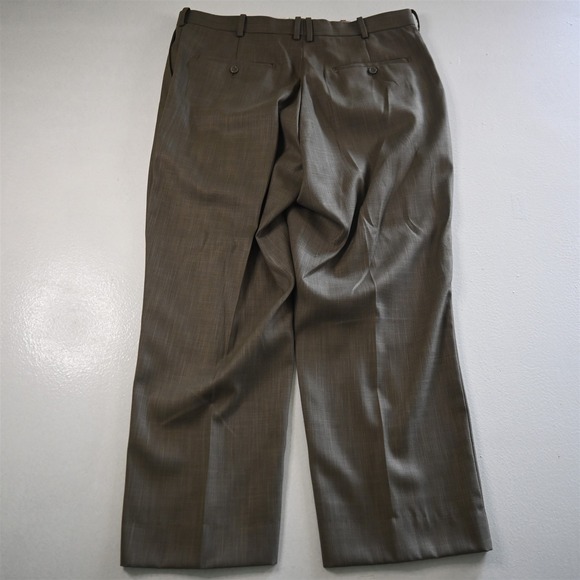 Caravelli 46R 36x29 Tan Green Brown Super 150s 3 Piece Vest Mens Suit - Picture 12 of 12